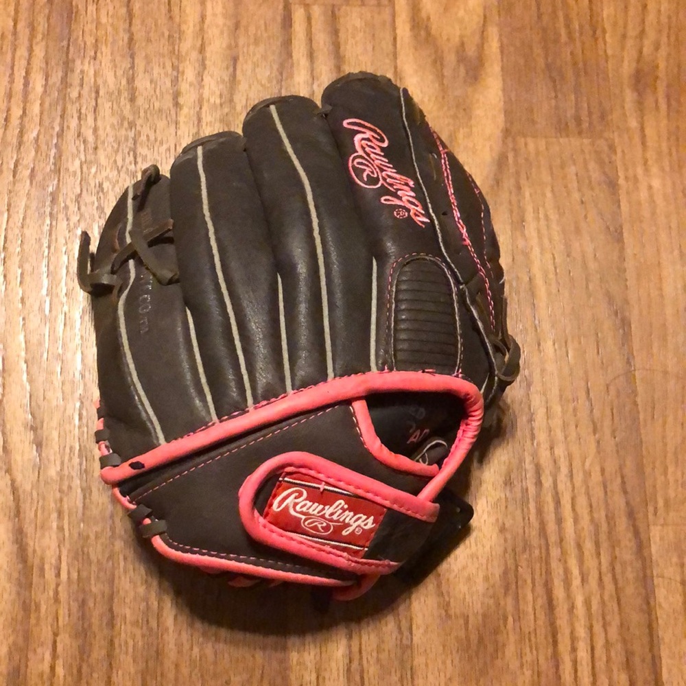 Rawlings FP110 11” Girls Baseball/Softball Glove Brown Pink